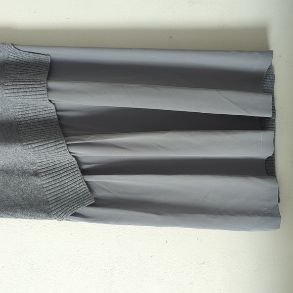 HP. Joseph Asymmetric Waist Drop Midi Dress In Grey - Picture 6 of 14